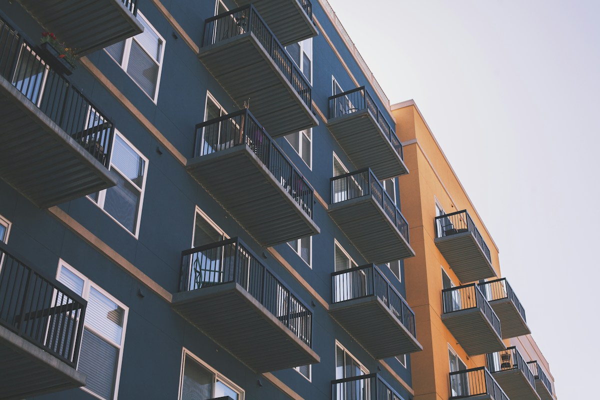 Balconies on a residential apartment building